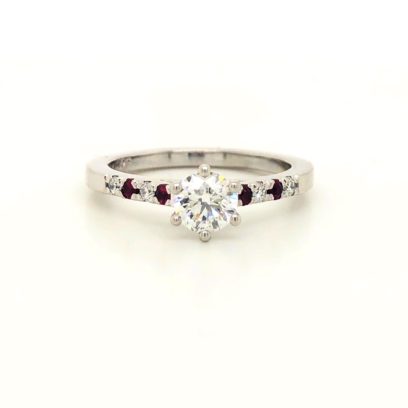 Diamond and Ruby Engagement ring